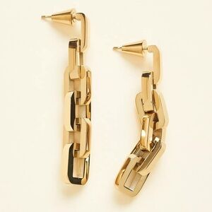 AUTHENTIC Eddie Borgo 12K Gold Supra Chain Link drop earrings